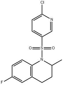 1-[(6-chloro-3-pyridinyl)sulfonyl]-6-fluoro-2-methyl-1,2,3,4-tetrahydroquinoline Structure