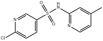 6-chloro-N-(4-methyl-2-pyridinyl)-3-pyridinesulfonamide,622799-38-6,结构式