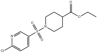 ethyl 1-[(6-chloro-3-pyridinyl)sulfonyl]-4-piperidinecarboxylate Structure