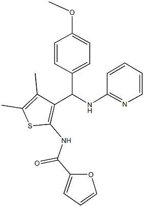 N-{3-[(4-methoxyphenyl)(2-pyridinylamino)methyl]-4,5-dimethyl-2-thienyl}-2-furamide,622803-63-8,结构式