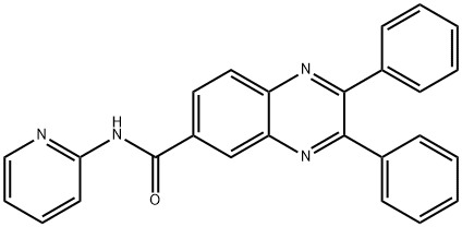 2,3-diphenyl-N-(2-pyridinyl)-6-quinoxalinecarboxamide Structure