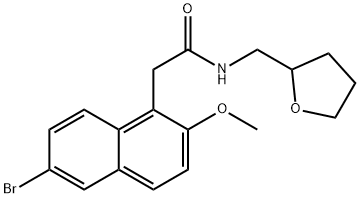 2-(6-bromo-2-methoxy-1-naphthyl)-N-(tetrahydro-2-furanylmethyl)acetamide Structure