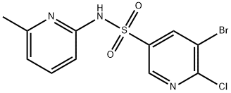 5-bromo-6-chloro-N-(6-methyl-2-pyridinyl)-3-pyridinesulfonamide Structure