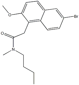 2-(6-bromo-2-methoxy-1-naphthyl)-N-butyl-N-methylacetamide Structure