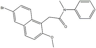 2-(6-bromo-2-methoxy-1-naphthyl)-N-methyl-N-phenylacetamide Structure