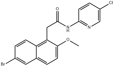 2-(6-bromo-2-methoxy-1-naphthyl)-N-(5-chloro-2-pyridinyl)acetamide Structure