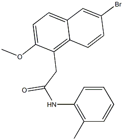 2-(6-bromo-2-methoxy-1-naphthyl)-N-(2-methylphenyl)acetamide Structure