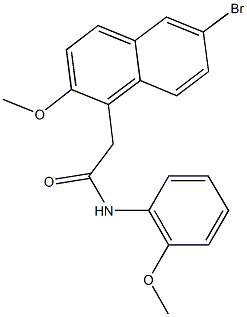 2-(6-bromo-2-methoxy-1-naphthyl)-N-(2-methoxyphenyl)acetamide Structure