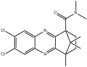 7,8-dichloro-N,N,4,11,11-pentamethyl-1,2,3,4-tetrahydro-1,4-methanophenazine-1-carboxamide 化学構造式