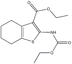 ethyl 2-[(ethoxycarbonyl)amino]-4,5,6,7-tetrahydro-1-benzothiophene-3-carboxylate Structure