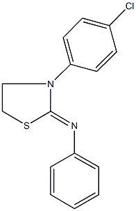 N-[3-(4-chlorophenyl)-1,3-thiazolidin-2-ylidene]-N-phenylamine Structure