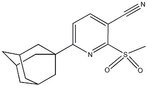 6-(1-adamantyl)-2-(methylsulfonyl)nicotinonitrile 结构式