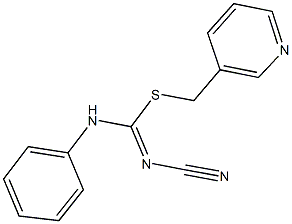 3-pyridinylmethyl N'-cyano-N-phenylimidothiocarbamate 结构式