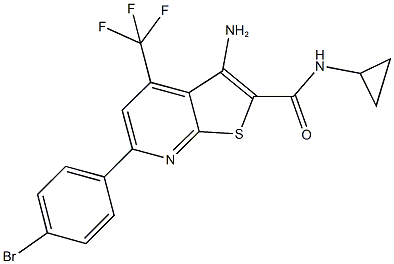 3-amino-6-(4-bromophenyl)-N-cyclopropyl-4-(trifluoromethyl)thieno[2,3-b]pyridine-2-carboxamide|