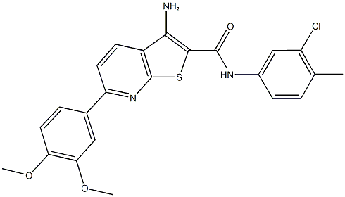 3-amino-N-(3-chloro-4-methylphenyl)-6-(3,4-dimethoxyphenyl)thieno[2,3-b]pyridine-2-carboxamide|