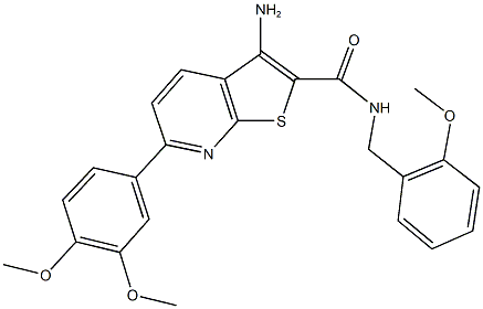 625369-99-5 3-amino-6-(3,4-dimethoxyphenyl)-N-(2-methoxybenzyl)thieno[2,3-b]pyridine-2-carboxamide