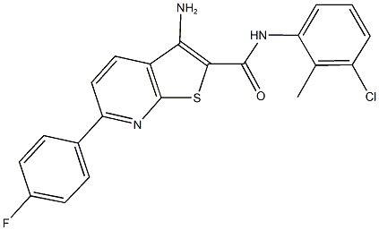 3-amino-N-(3-chloro-2-methylphenyl)-6-(4-fluorophenyl)thieno[2,3-b]pyridine-2-carboxamide Structure