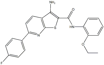 3-amino-N-(2-ethoxyphenyl)-6-(4-fluorophenyl)thieno[2,3-b]pyridine-2-carboxamide 结构式