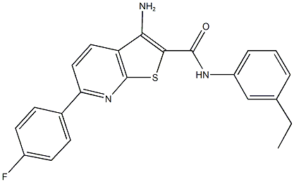 3-amino-N-(3-ethylphenyl)-6-(4-fluorophenyl)thieno[2,3-b]pyridine-2-carboxamide Structure