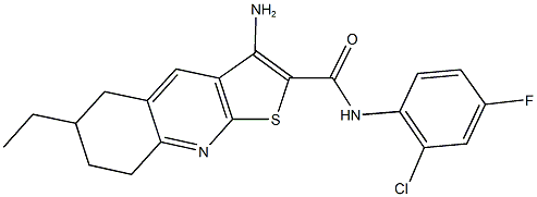 3-amino-N-(2-chloro-4-fluorophenyl)-6-ethyl-5,6,7,8-tetrahydrothieno[2,3-b]quinoline-2-carboxamide|