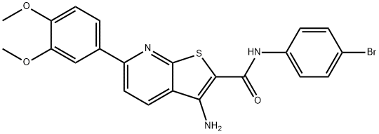 3-amino-N-(4-bromophenyl)-6-(3,4-dimethoxyphenyl)thieno[2,3-b]pyridine-2-carboxamide,625370-30-1,结构式