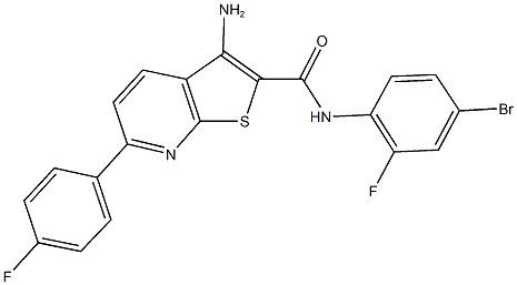 3-amino-N-(4-bromo-2-fluorophenyl)-6-(4-fluorophenyl)thieno[2,3-b]pyridine-2-carboxamide,625370-40-3,结构式