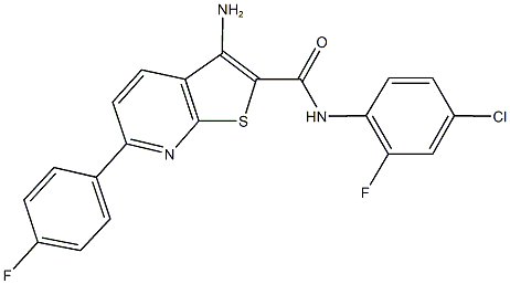 3-amino-N-(4-chloro-2-fluorophenyl)-6-(4-fluorophenyl)thieno[2,3-b]pyridine-2-carboxamide|