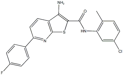 3-amino-N-(5-chloro-2-methylphenyl)-6-(4-fluorophenyl)thieno[2,3-b]pyridine-2-carboxamide Struktur