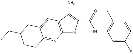 3-amino-6-ethyl-N-(5-fluoro-2-methylphenyl)-5,6,7,8-tetrahydrothieno[2,3-b]quinoline-2-carboxamide Structure