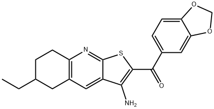 (3-amino-6-ethyl-5,6,7,8-tetrahydrothieno[2,3-b]quinolin-2-yl)(1,3-benzodioxol-5-yl)methanone|