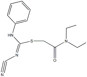 2-(diethylamino)-2-oxoethyl N'-cyano-N-phenylimidothiocarbamate|