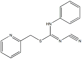 2-pyridinylmethyl N'-cyano-N-phenylimidothiocarbamate 化学構造式