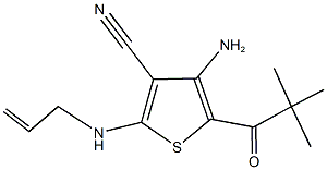 2-(allylamino)-4-amino-5-(2,2-dimethylpropanoyl)-3-thiophenecarbonitrile,625376-33-2,结构式