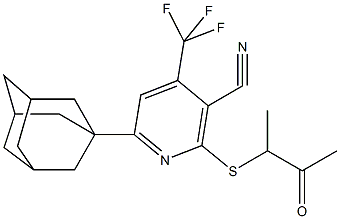 625376-60-5 6-(1-adamantyl)-2-[(1-methyl-2-oxopropyl)sulfanyl]-4-(trifluoromethyl)nicotinonitrile