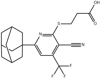 625377-28-8 3-{[6-(1-adamantyl)-3-cyano-4-(trifluoromethyl)pyridin-2-yl]sulfanyl}propanoic acid