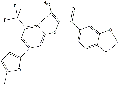 [3-amino-6-(5-methyl-2-furyl)-4-(trifluoromethyl)thieno[2,3-b]pyridin-2-yl](1,3-benzodioxol-5-yl)methanone|