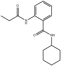 N-cyclohexyl-2-(propionylamino)benzamide 结构式