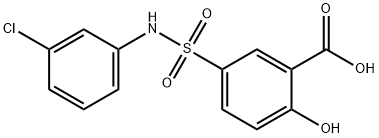 5-[(3-chloroanilino)sulfonyl]-2-hydroxybenzoic acid, 62547-10-8, 结构式