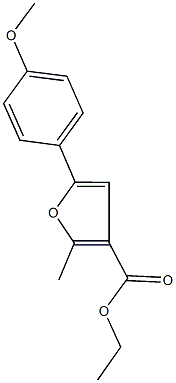 ethyl 5-(4-methoxyphenyl)-2-methyl-3-furoate Structure
