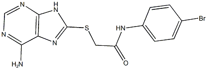2-[(6-amino-9H-purin-8-yl)sulfanyl]-N-(4-bromophenyl)acetamide,626206-77-7,结构式
