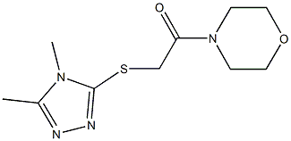 4,5-dimethyl-4H-1,2,4-triazol-3-yl 2-(4-morpholinyl)-2-oxoethyl sulfide 化学構造式