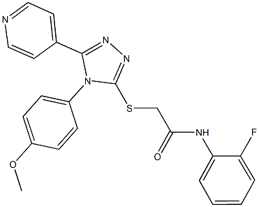 N-(2-fluorophenyl)-2-{[4-(4-methoxyphenyl)-5-(4-pyridinyl)-4H-1,2,4-triazol-3-yl]sulfanyl}acetamide Structure