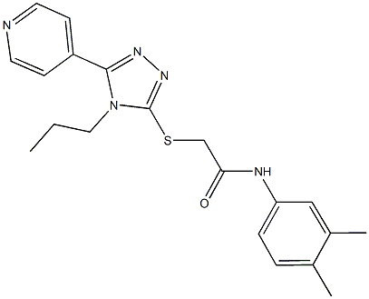 N-(3,4-dimethylphenyl)-2-{[4-propyl-5-(4-pyridinyl)-4H-1,2,4-triazol-3-yl]sulfanyl}acetamide Structure