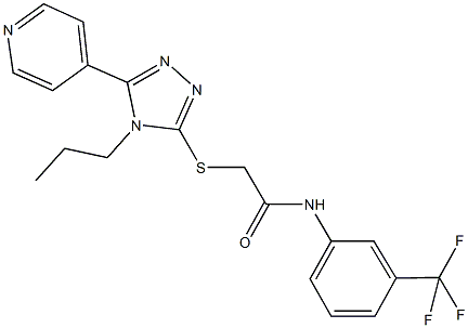 626210-06-8 2-{[4-propyl-5-(4-pyridinyl)-4H-1,2,4-triazol-3-yl]sulfanyl}-N-[3-(trifluoromethyl)phenyl]acetamide