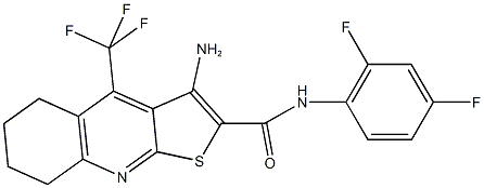 3-amino-N-(2,4-difluorophenyl)-4-(trifluoromethyl)-5,6,7,8-tetrahydrothieno[2,3-b]quinoline-2-carboxamide Structure