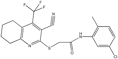 N-(5-chloro-2-methylphenyl)-2-{[3-cyano-4-(trifluoromethyl)-5,6,7,8-tetrahydroquinolin-2-yl]sulfanyl}acetamide Structure