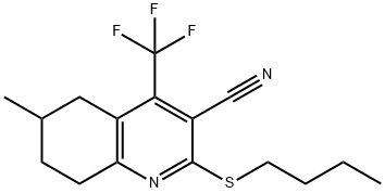 2-(butylsulfanyl)-6-methyl-4-(trifluoromethyl)-5,6,7,8-tetrahydroquinoline-3-carbonitrile|