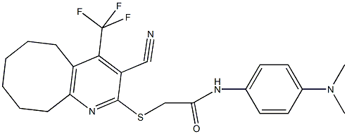 626228-70-4 2-{[3-cyano-4-(trifluoromethyl)-5,6,7,8,9,10-hexahydrocycloocta[b]pyridin-2-yl]sulfanyl}-N-[4-(dimethylamino)phenyl]acetamide