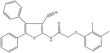 N-(3-cyano-4,5-diphenyl-2-furyl)-2-(2,3-dimethylphenoxy)acetamide Structure