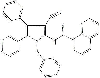 N-(1-benzyl-3-cyano-4,5-diphenyl-1H-pyrrol-2-yl)-1-naphthamide|